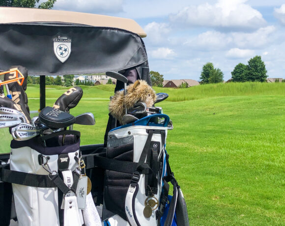 Foxland golf cart with golf bags